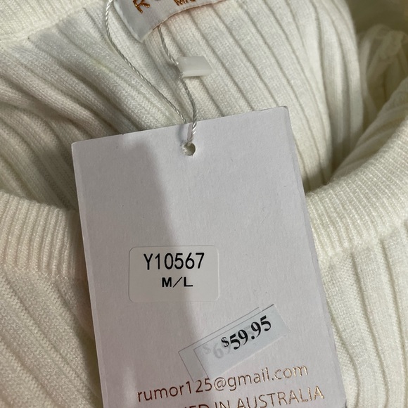 RUMOR White knitted body dress with adjustable ruching - Picture 4 of 6